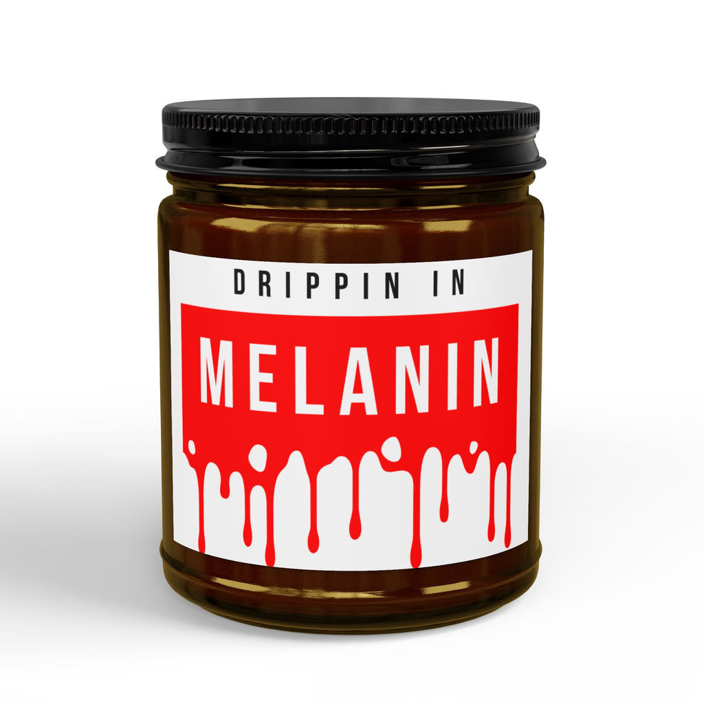 Melanin Drippin' Scented Soy Candle — 4oz & 9oz Brown Jar with Black Lid